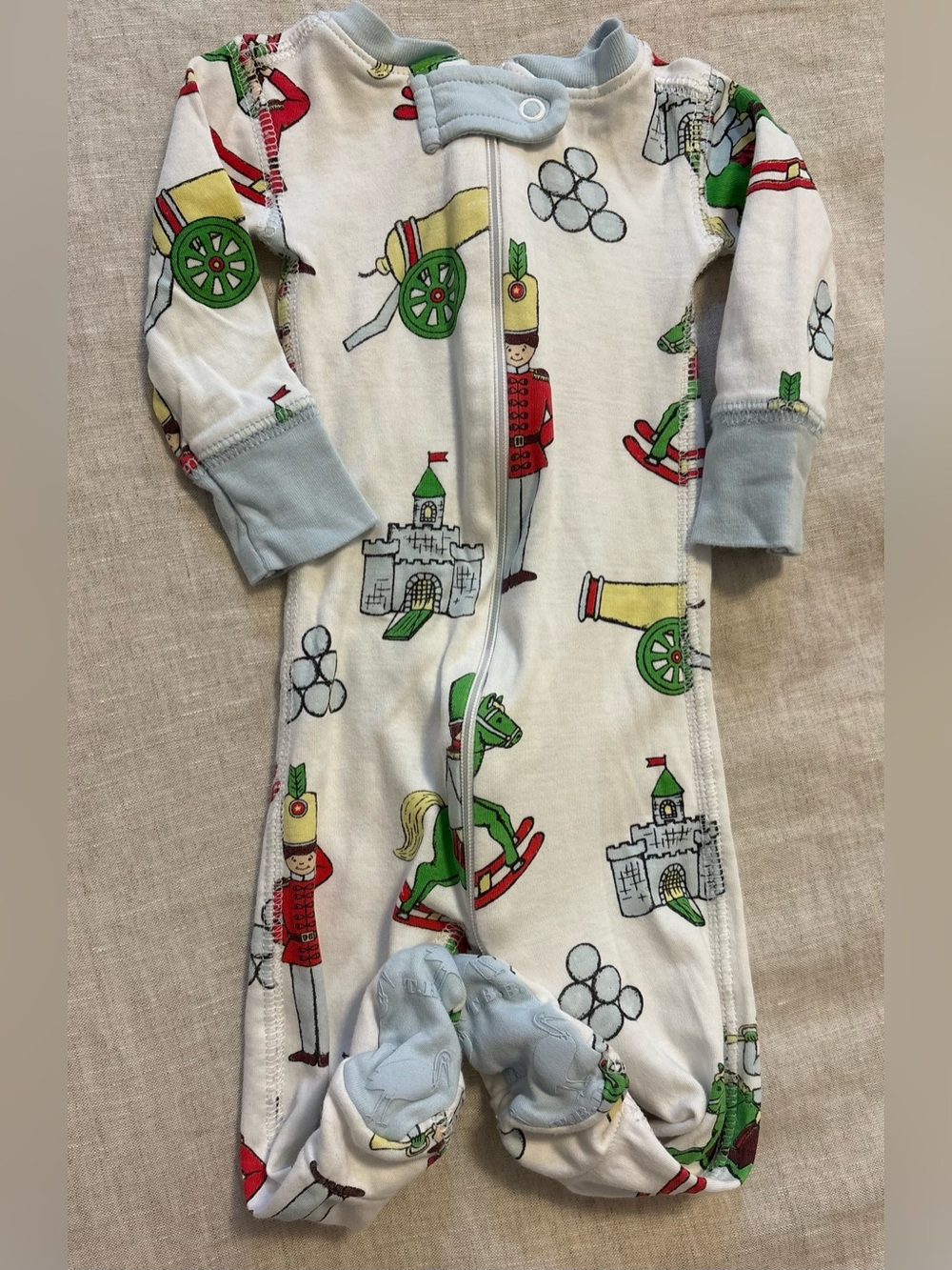 The Beaufort Bonnet Company TBBC Nutcracker Toy Soldier Footed Sleeper 0-3M